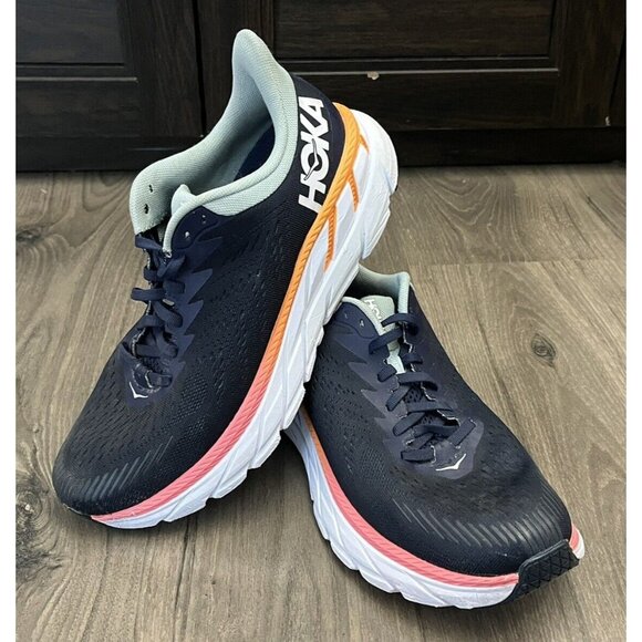 Hoka One One Shoes - Hoka One One Clifton 7 Running Shoes Blue Women’s Size 9.5 Wide